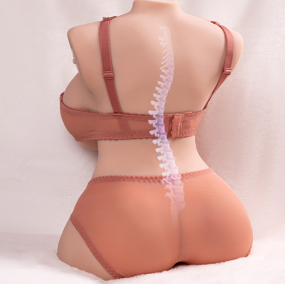 Advanced female sex doll full body featuring motorized vibration and pulse system
