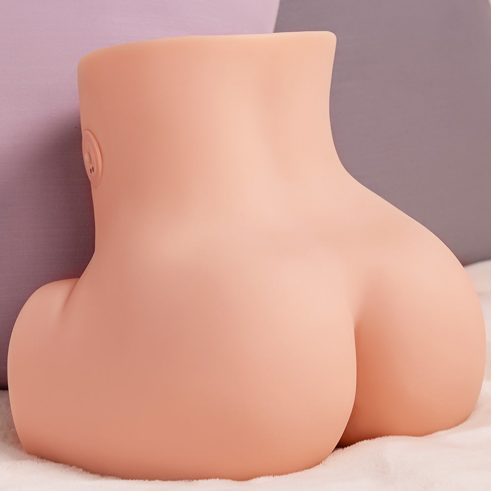 Lifelike female doll rear design with soft-touch material