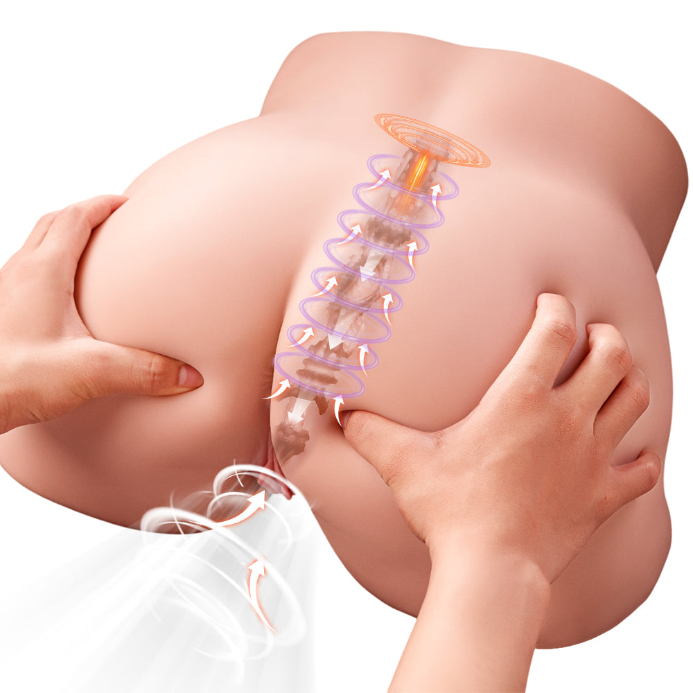 Lifelike silicone male sex toy torso front view for women’s pleasure