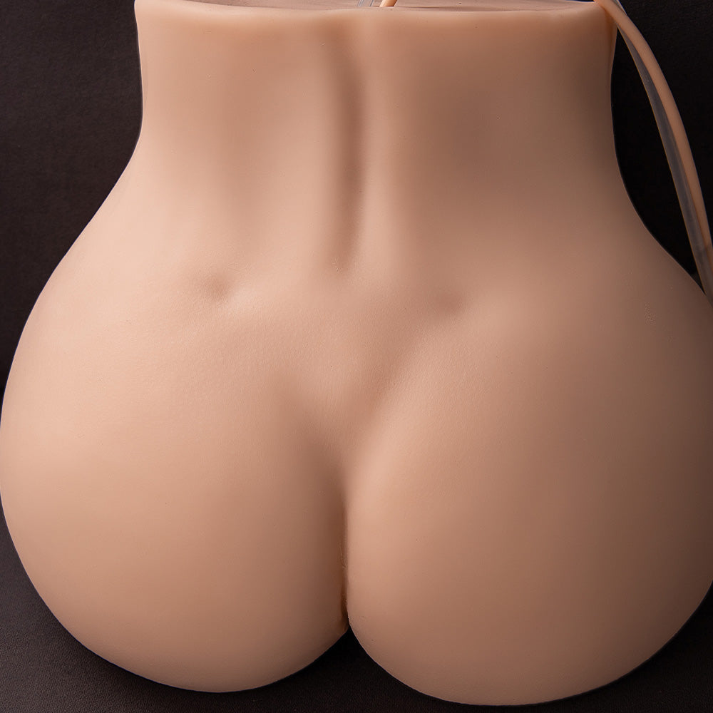 Male sex doll anatomy view highlighting functional buttocks design