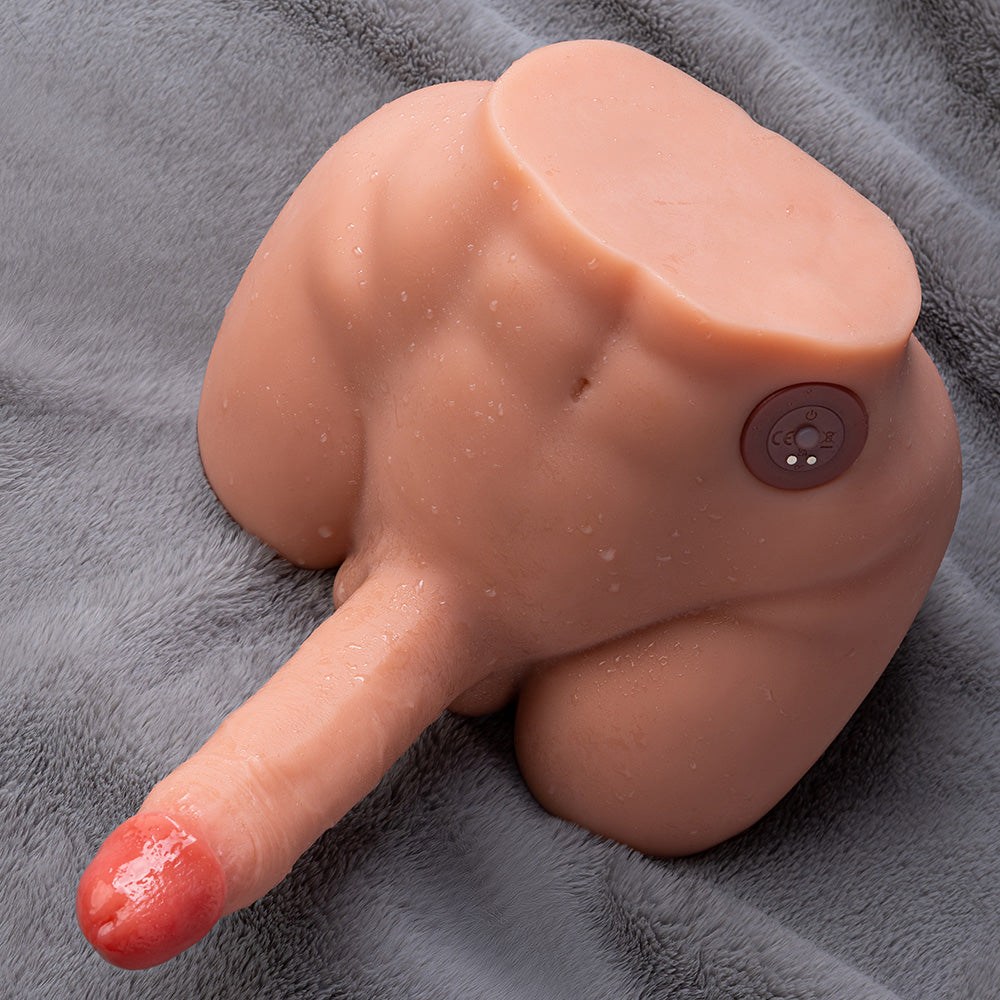 Sex doll with pulse function showcasing internal motorized stimulation system