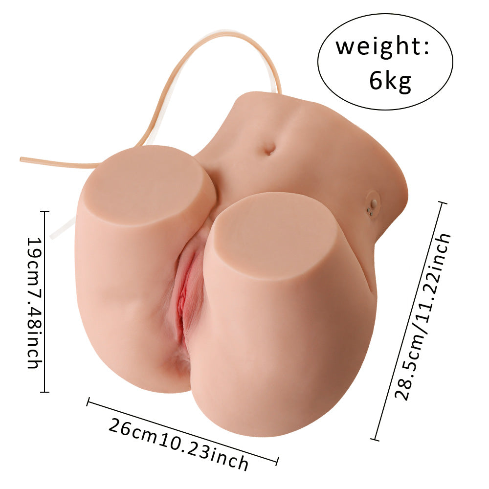 Sex doll buttocks size chart showing hip width and rear measurements