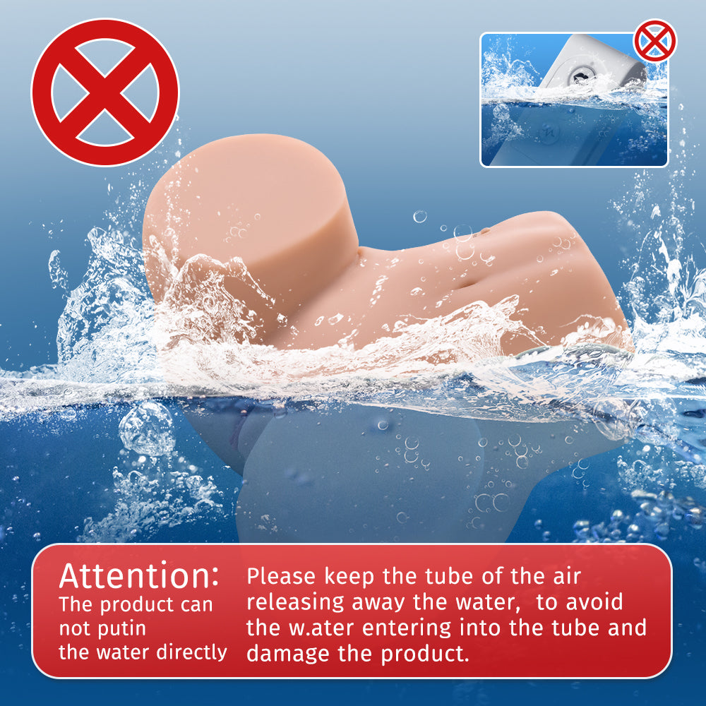 Waterproof sex doll design allowing safe use and easy cleaning of functional components