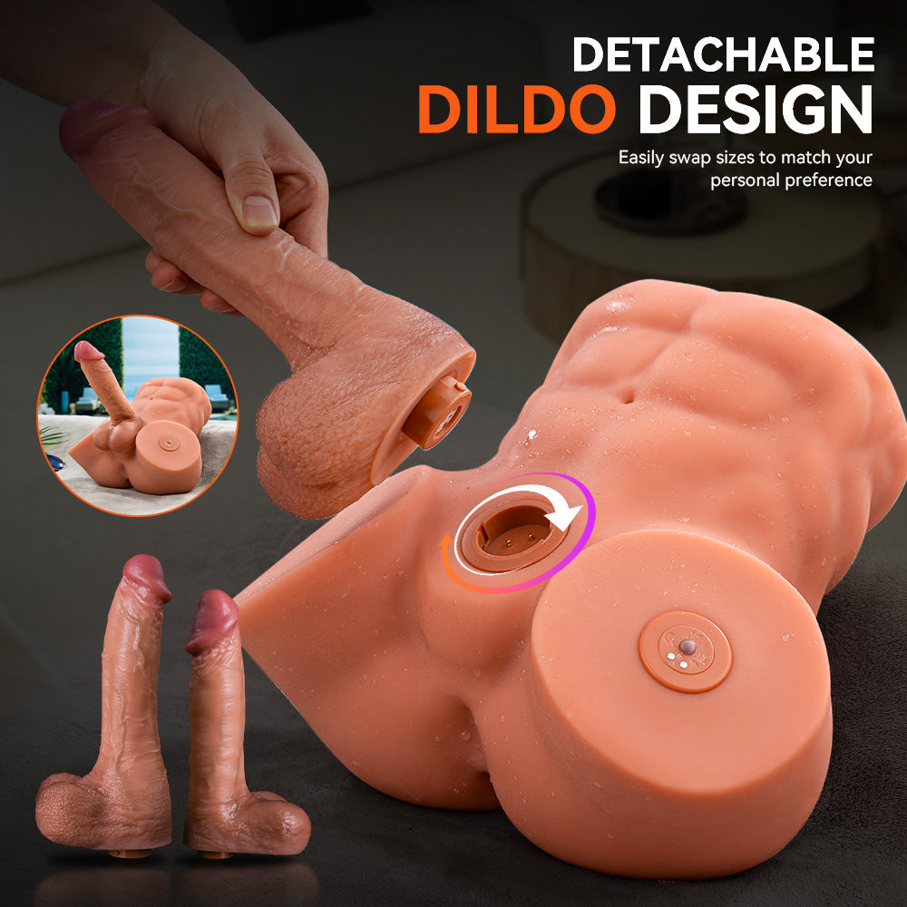 Detachable male buttocks sex doll, showing realistic texture and removable design for easy cleaning.